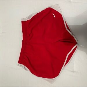 Nike Red and White Sports Shorts